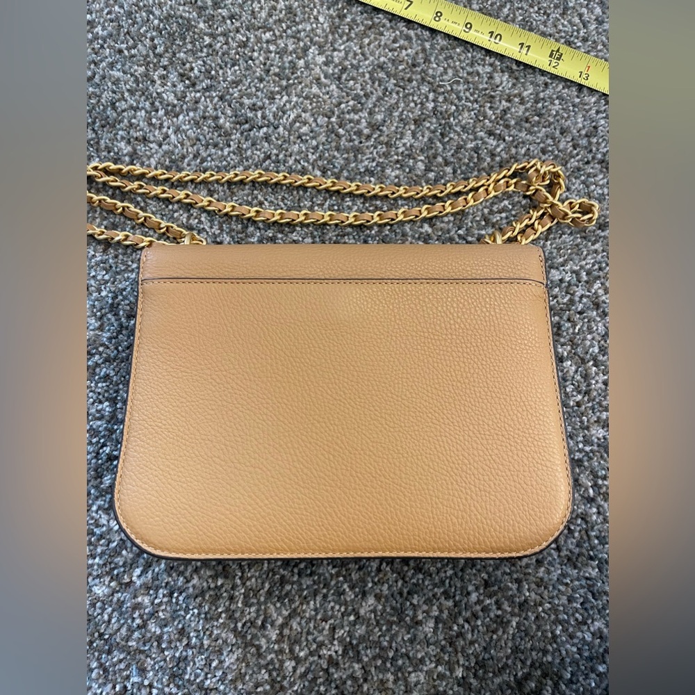 NWOT Tory Burch Britten Leather Shoulder Bag Tan Brown - Picture 3 of 10